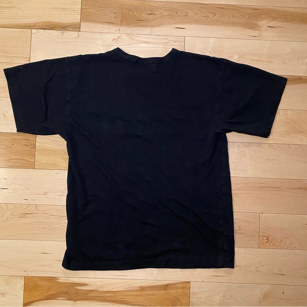 Black Graphic Boxy Tee Colorful Patchwork Retro - Picture 2 of 7